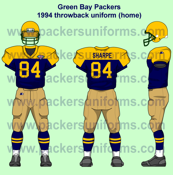green bay packers home jersey color